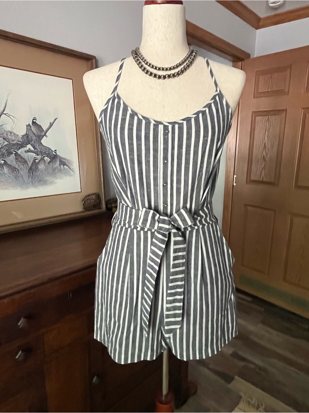 ILLA ILLA stripped romper 100% cotton